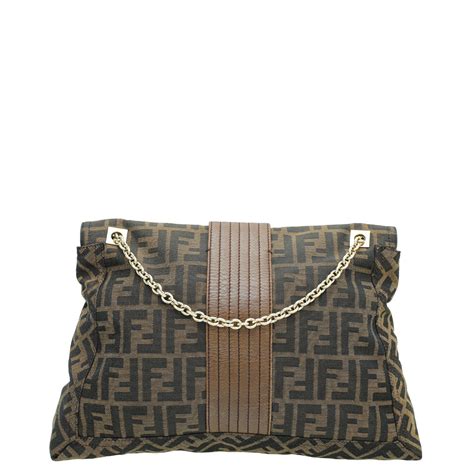 fendi zucca large baguette tobacco